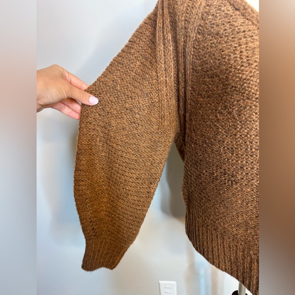 Sz S Universal Thread ballon sleeve rust terracotta sweater oversized - Picture 3 of 7